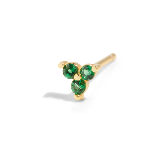 THE SALLY STUD GREEN - 18k gold plated