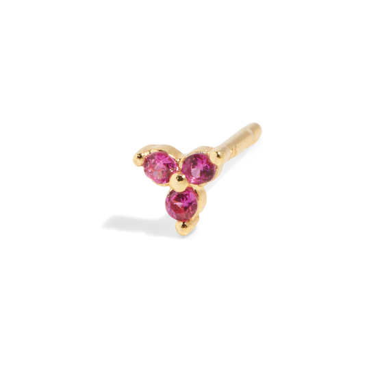 THE SALLY STUD PINK - Solid gold