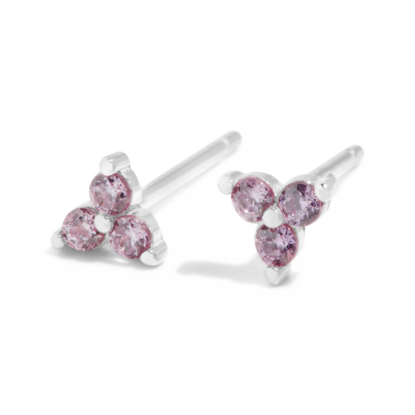 THE SALLY STUD PURPLE - sterling silver