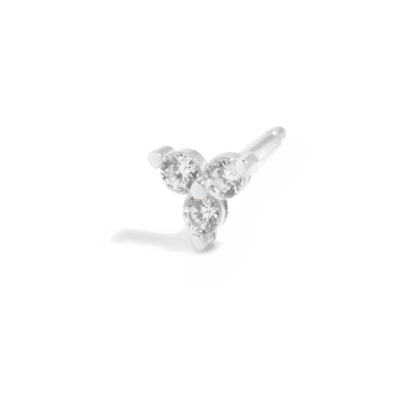 LE SALLY STUD BLANC - argent sterling
