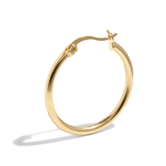 THE BASE HOOP GRAND - Plaqué or 18 carats