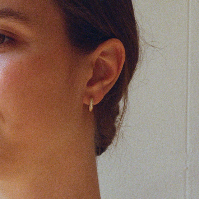 THE AURORA HOOP M - 18k gold vermeil