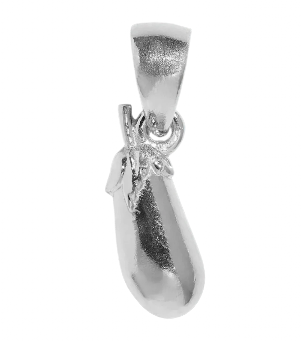 THE EGGPLANT PENDANT - Solid 14k yellow gold