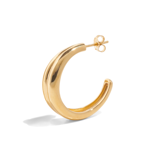 THE HARLOW HOOP LARGE - 18k gold plated