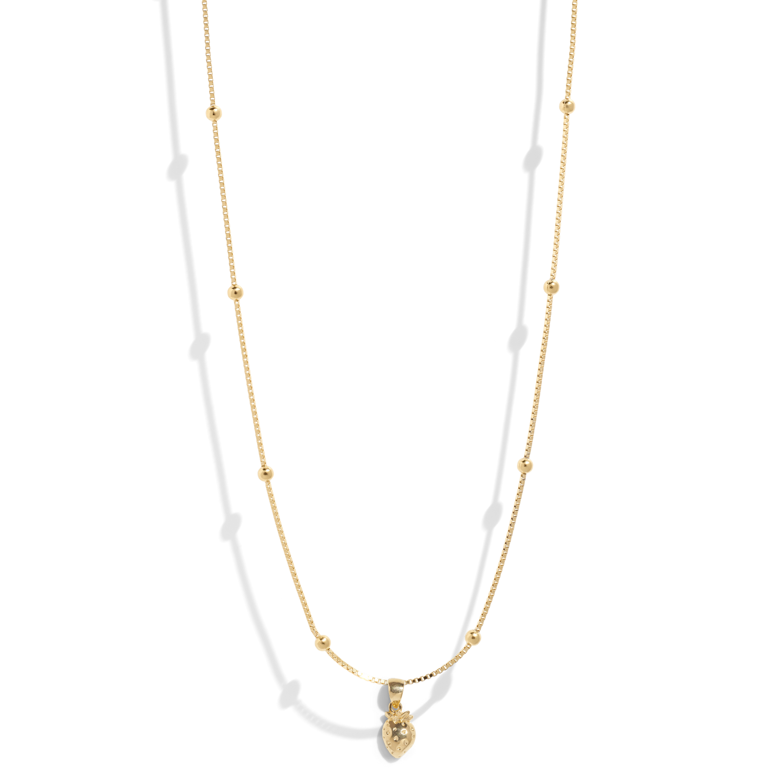 DAS ERDBEERGARTEN-SET – 14 Karat massives Gold