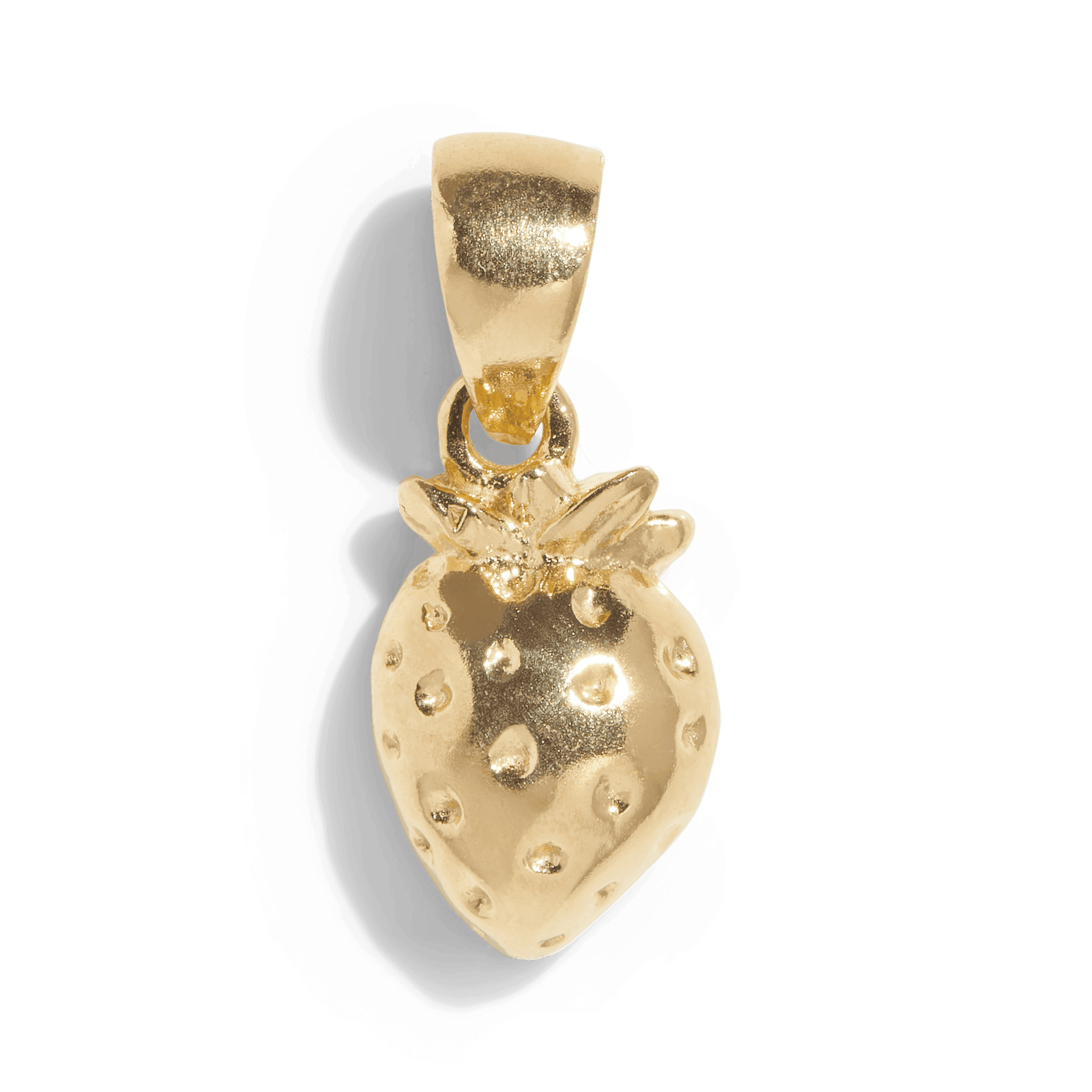 14k SOLID GOLD STRAWBERRY PENDANT PENDANT BOUND STUDIOS