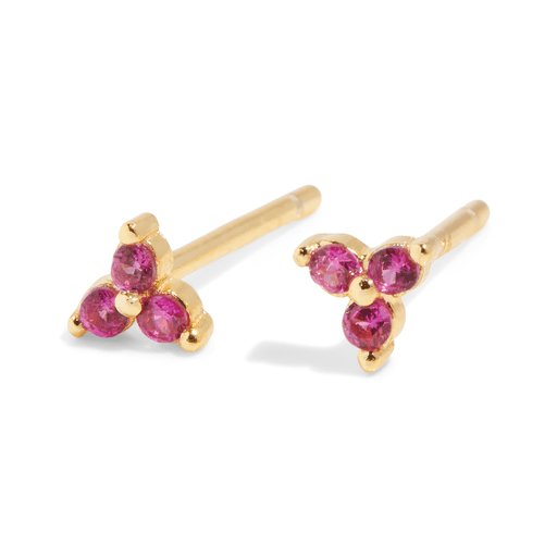 THE SALLY STUD PINK- 18k gold plated - Bound Studios
