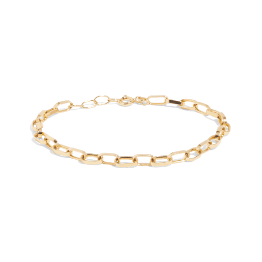 Bold link anklet, 14k jewelry