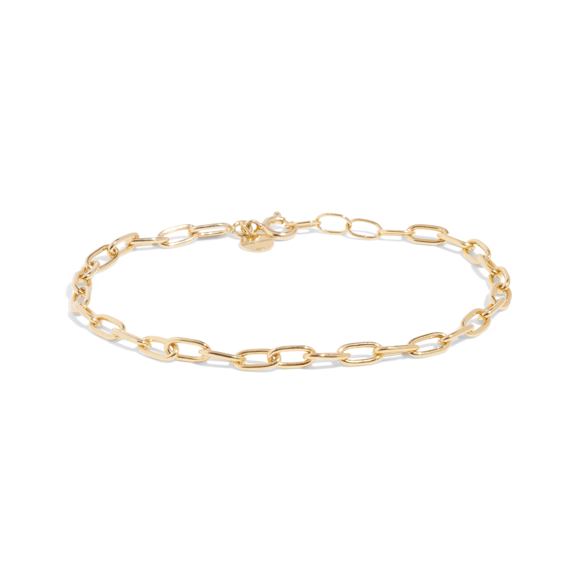 Minimal link anklet, Sustainable jewelry