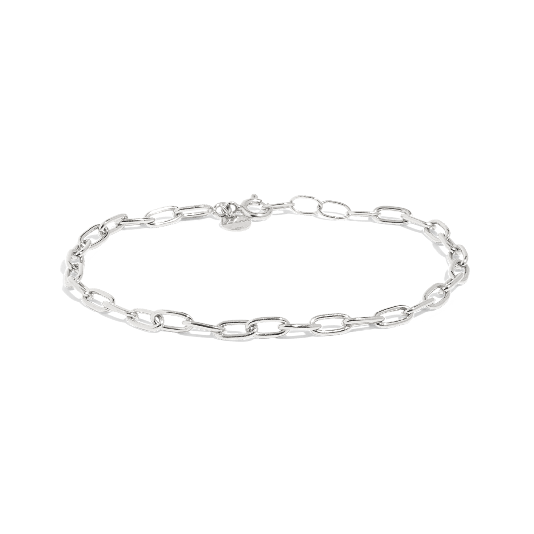 Minimal link anklet, Sustainable jewelry