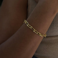 link bracelet,  14k bracelet, gold bracelet