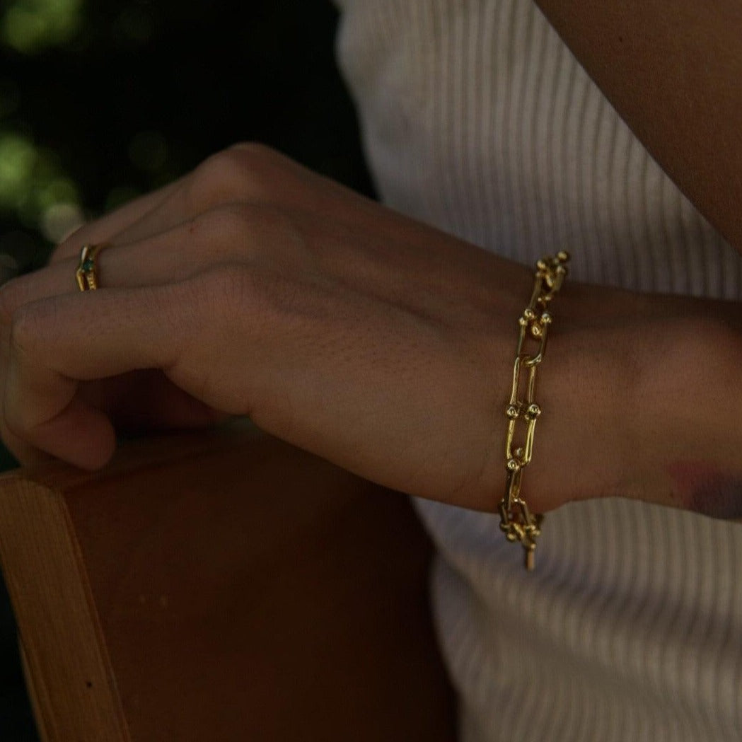 link bracelet,  14k bracelet, gold bracelet