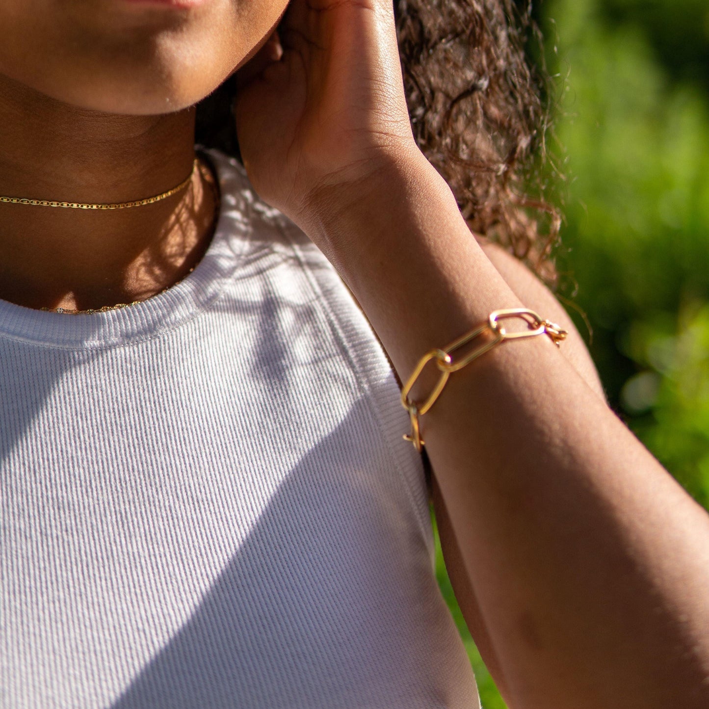 Link chain bracelet, Hypoallergenic jewelry