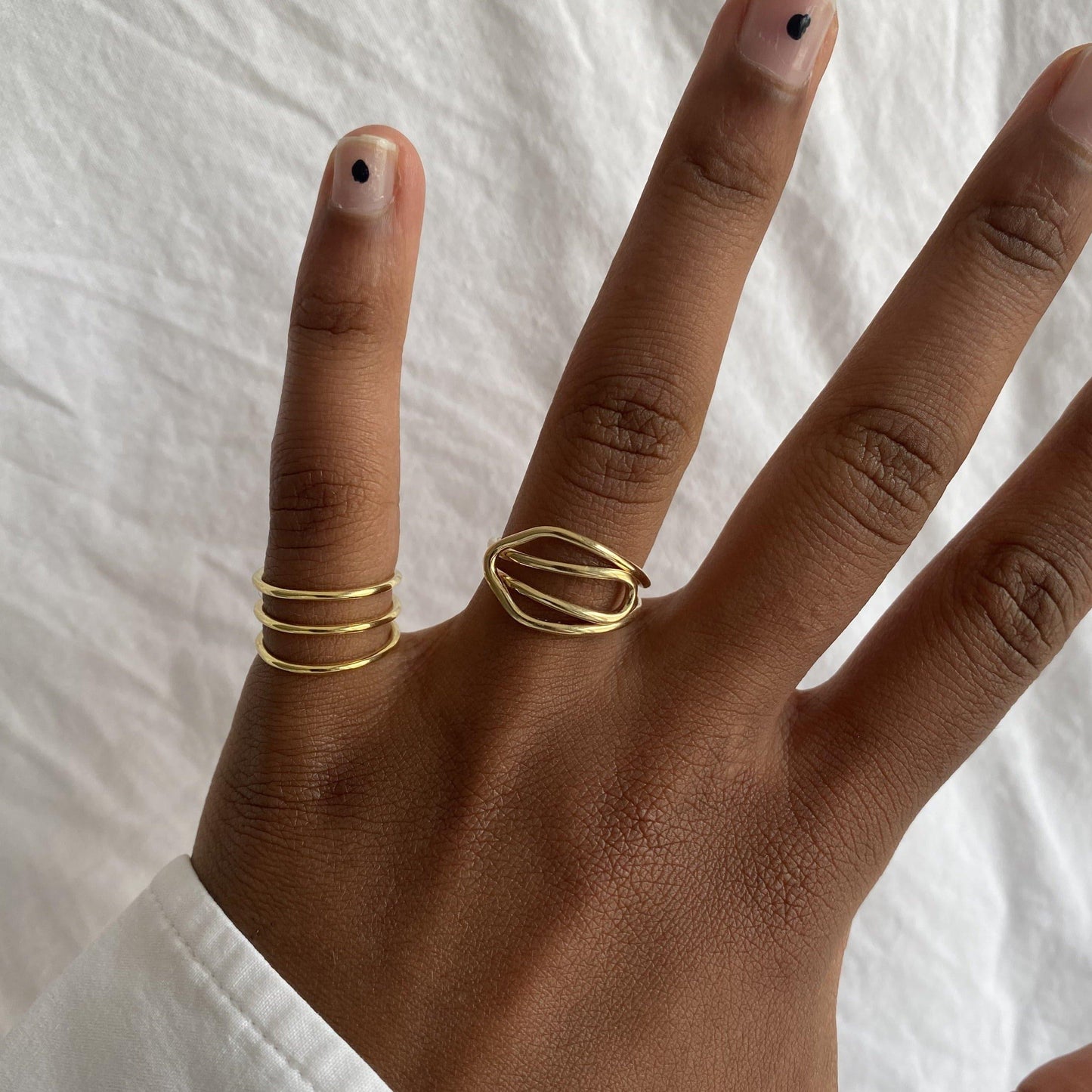 THE ELBA RING - 18k gold plated - Bound Studios