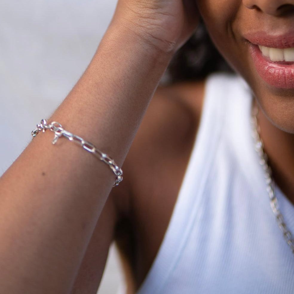 Bold link bracelet, Hypoallergenic jewelry