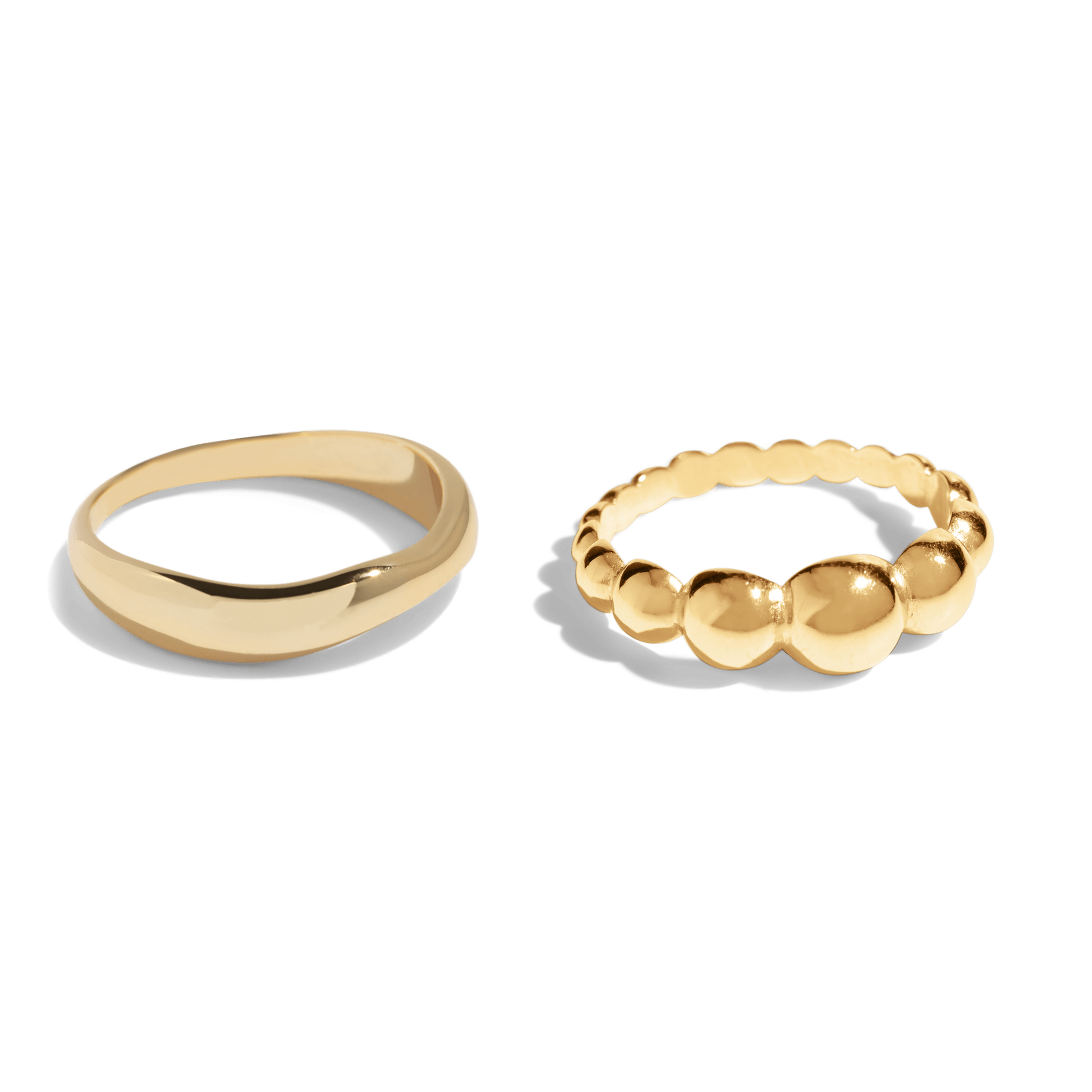 THE GO TO RING SET - 18k gold plated - Bound Studios