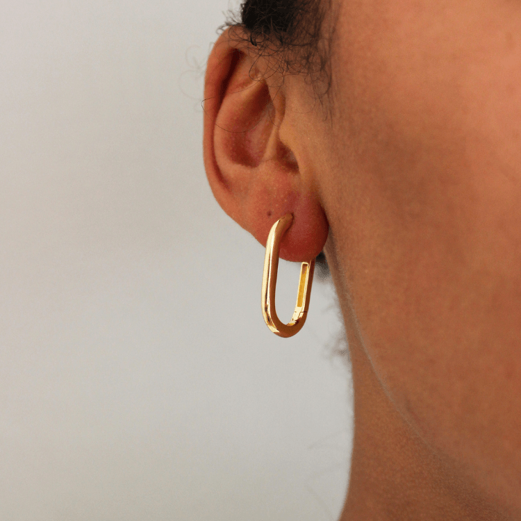 Oval hoops, Sleeping earrings