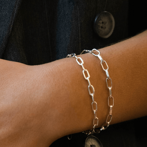 Minimal link bracelet, Hypoallergenic jewelry