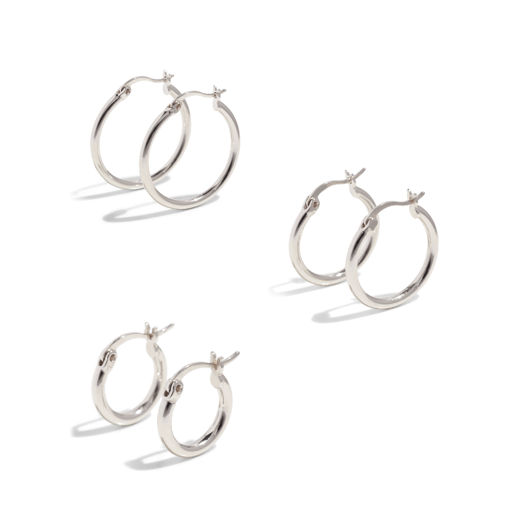 ALL THE BASE HOOPS - sterling silver - Bound Studios