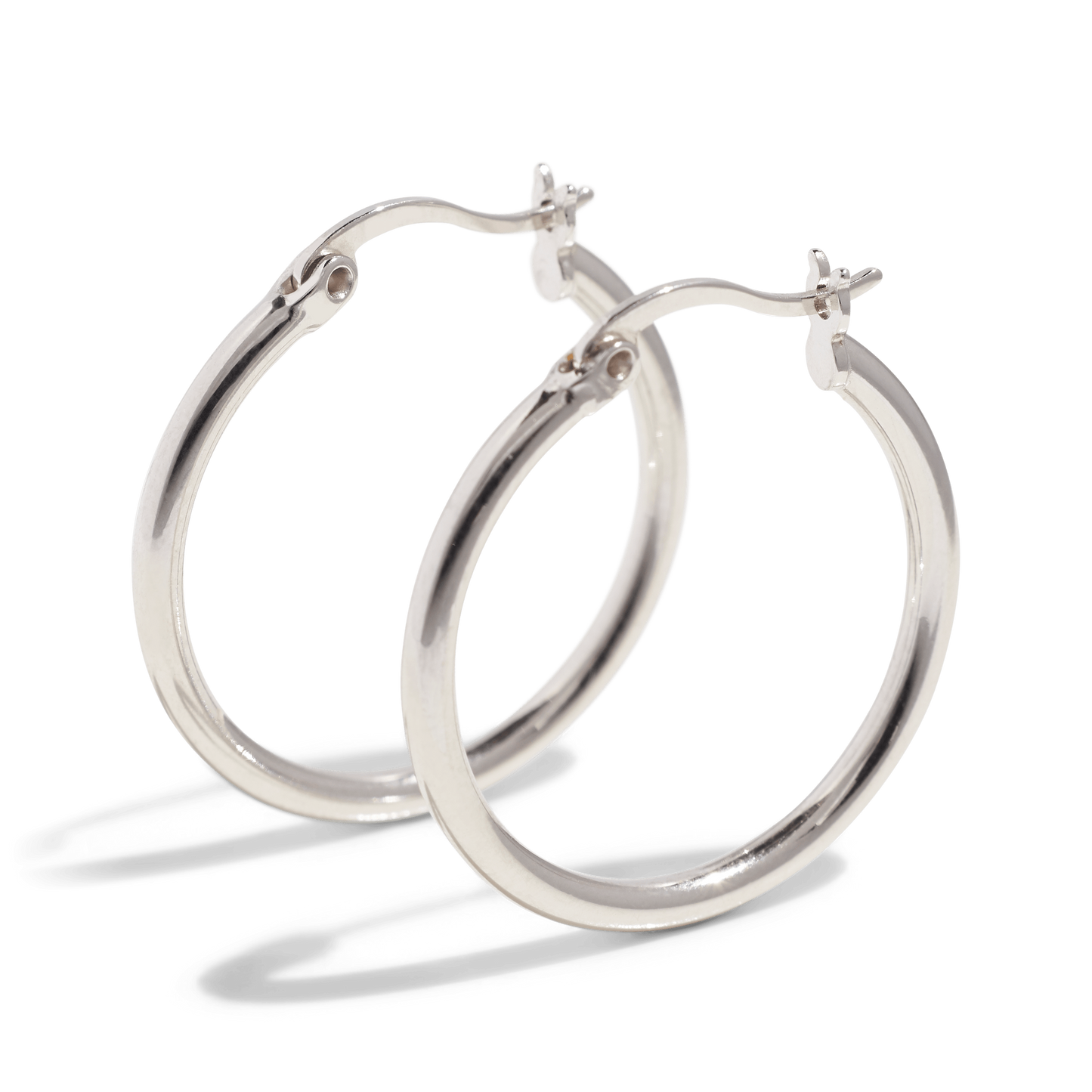 Silver hoop earrings, silver jewelry