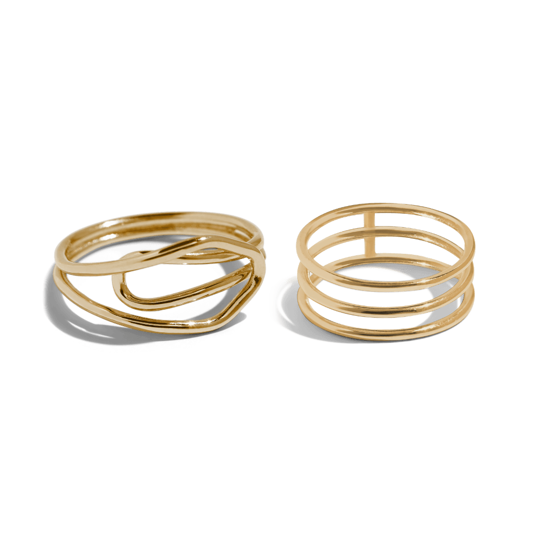 THE FINE LINES SET - 18k gold plated - Bound Studios