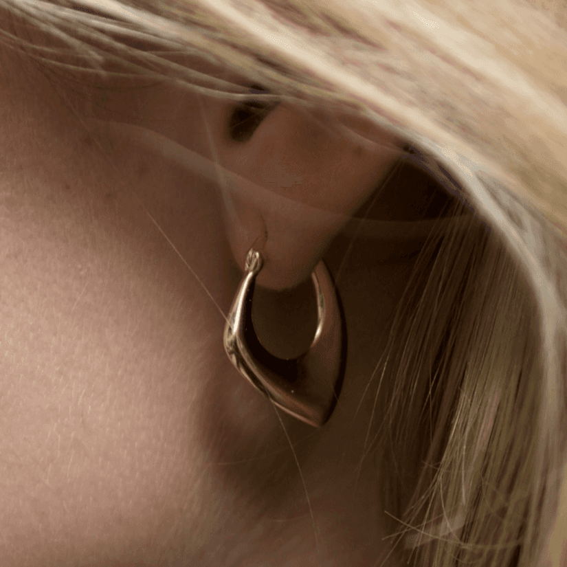 THE NOA HOOP  - 18k gold plated - Bound Studios