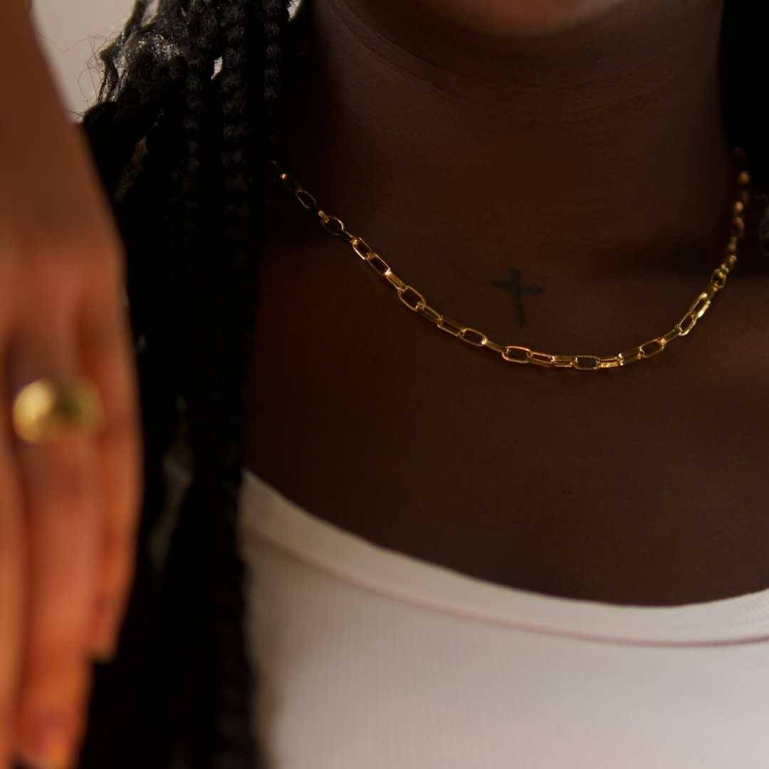 Link chain necklace, Sustainable jewelry