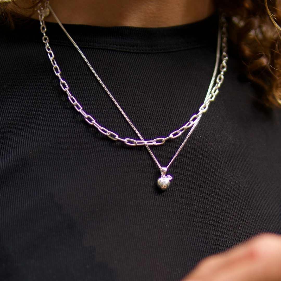 Link chain necklace, Sustainable jewelry
