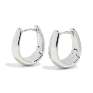 THE SAGE DOME HUGGIE HOOP - sterling silver