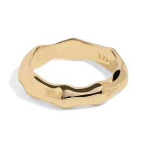 THE BAMBOO RING - 18k gold vermeil