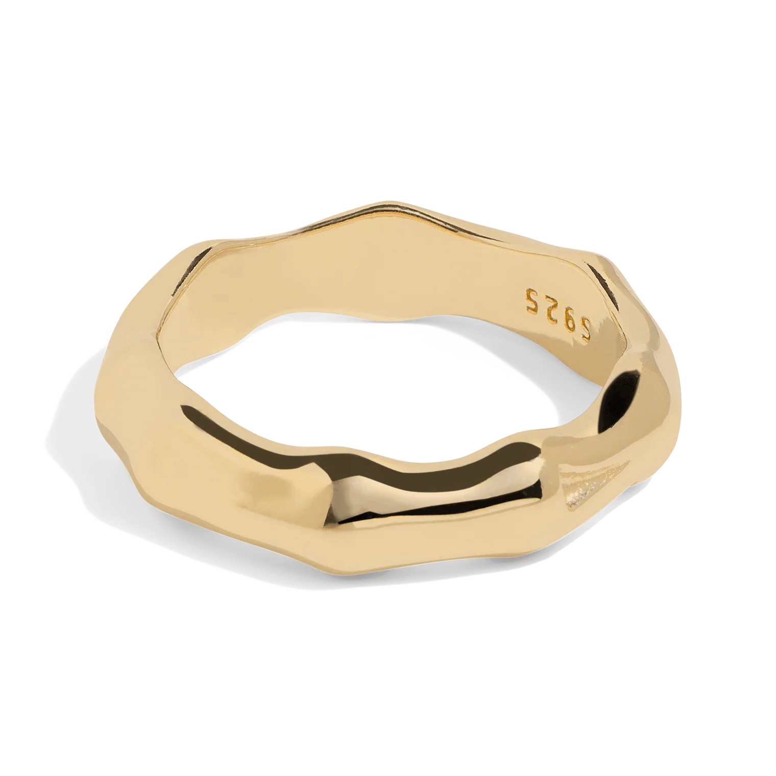 THE BAMBOO RING - 18k gold vermeil