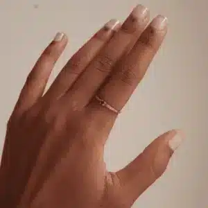 THE EMMA RING BLUE - 18k gold plated