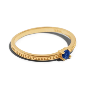 THE EMMA RING BLUE - 18k gold plated
