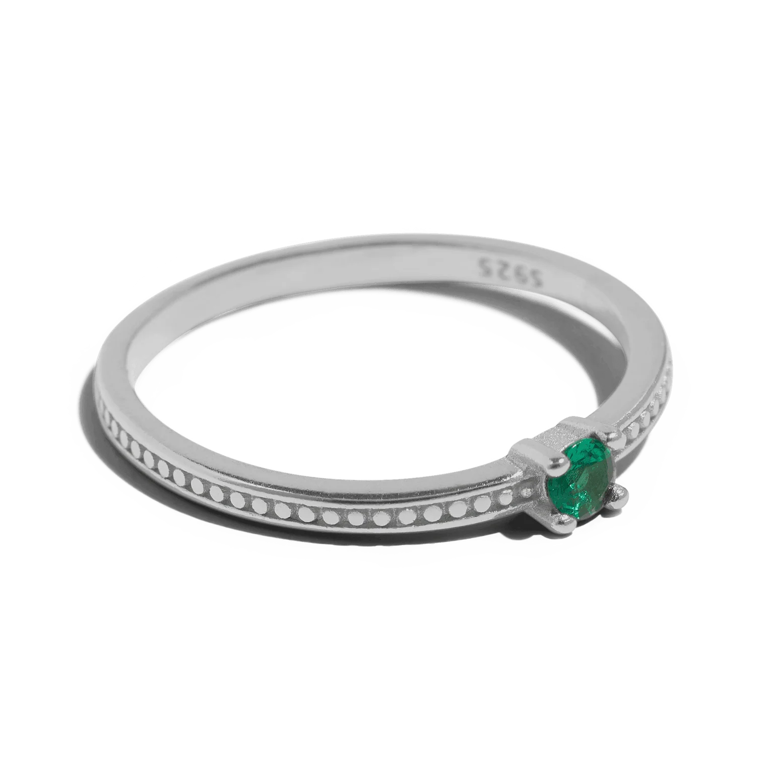 THE EMMA RING GREEN - sterling silver