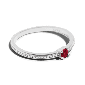 THE EMMA RING RED - sterling silver