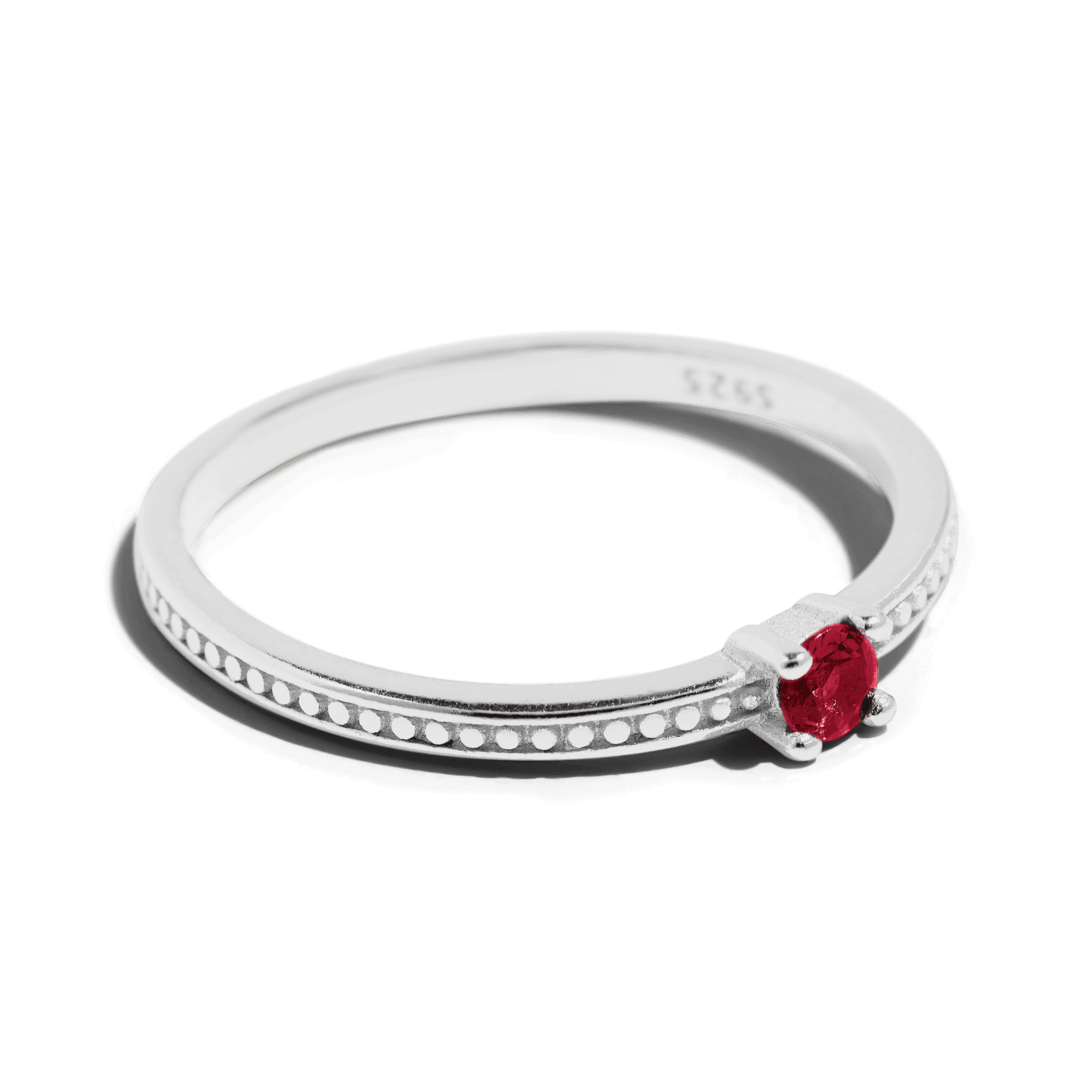 THE EMMA RING RED - sterling silver