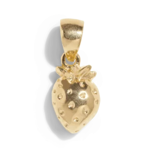 THE STRAWBERRY PENDANT - 18k gold vermeil