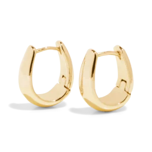 THE SAGE DOME HUGGIE HOOP - 18k gold vermeil